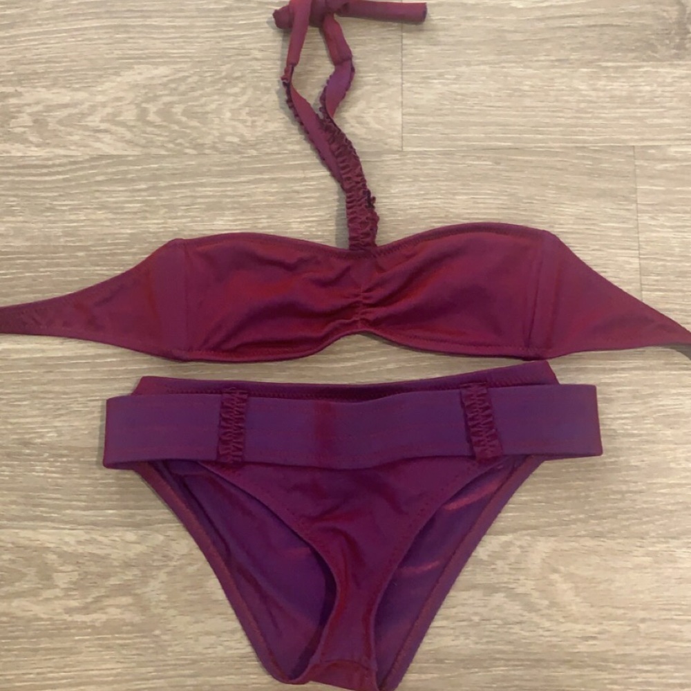 Becca Swim high waisted set aerie l space